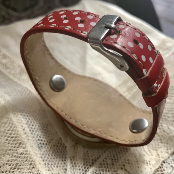 Vintage Red & White Polka Dot Betty Boop Stainless Steel Ladies Watch Jewelry - Picture 5 of 14